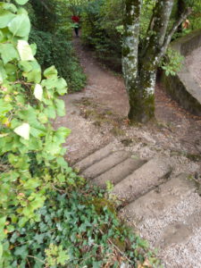 Treppe an der Burg Rabenstein